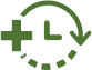 Clock with plus icon